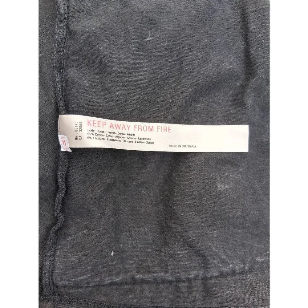 Free People movement womens small hot shot romper mini washed black